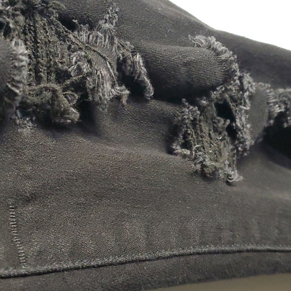 Abercrombie & Fitch jeans women's size 6 black Harper super skinny destroyed - Picture 9 of 11